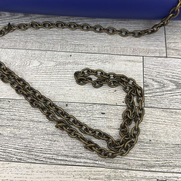 Zac Posen Eartha Cobalt Blue Folded Gusset Leather Crossbody With Dustbag - Picture 15 of 15